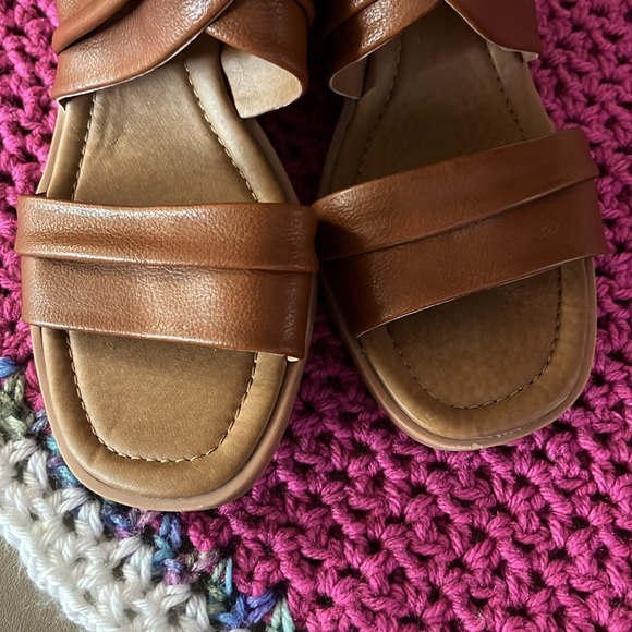 EuroSoft by Sofft Ginnifer Wedge Sandal in Brown Size 8.5 - Picture 7 of 7